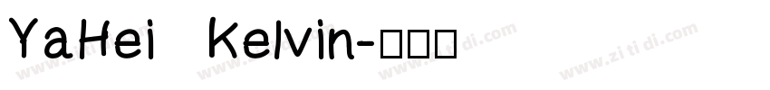 YaHei   Kelvin字体转换